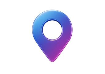 Isolated GPS location marker showing a point on a map with an icon indicating direction