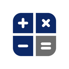 Obraz premium Flat Color Math Calculator Operations Icon