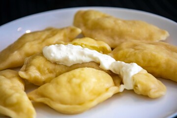 The best, most perfect, and most traditional Ukrainian food, known as perohê or pierog. Typical Christmas food. Mother's food. A fond memory.