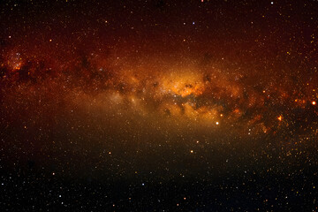 Vibrant cosmic nebula with swirling stars and galaxies in deep space