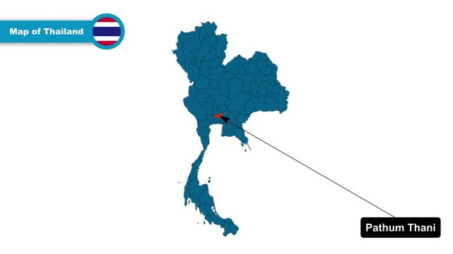 Pathum Thani Map Video, Thailand map, Political Map of Thailand, with all states, national flag and borders, travel, education, geography, and global studies.