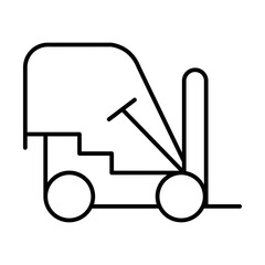 forklift line icon