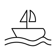 sailboat line icon