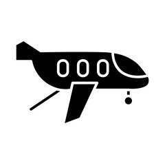 airplane glyph icon
