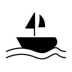 sailboat glyph icon