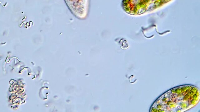 Protozoa Microscopy Recording: Ciliates in 4K Resolution