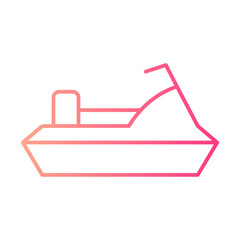 jet ski gradient icon