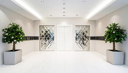 entrance to the modern house