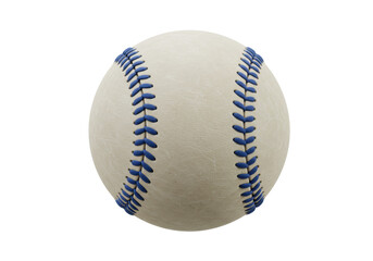 Isolated classic baseball with blue stitching a traditional American sport equipment for leisure recreation and competitive games