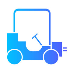 golf cart gradient icon