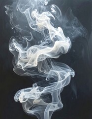 Fototapeta premium Abstract smoke patterns on dark background