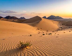 Desert dunes at sunrise