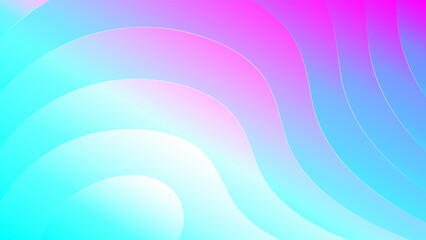 Obraz premium Abstract Blue Pink and White Gradient Wavy Background Design