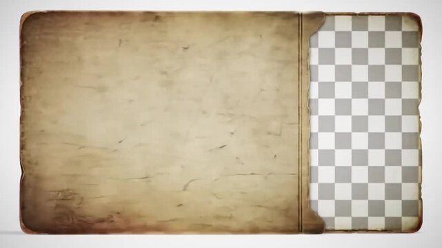 Aged album with a checkered insert