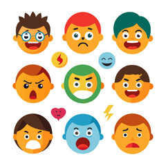 Expressive faces showcase a range of human emotions
