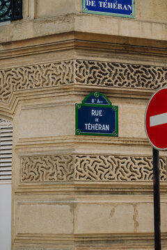 street sign in paris