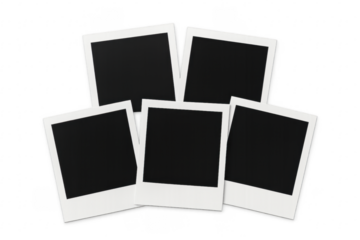 Blank instant photo frames creating a memory collage template