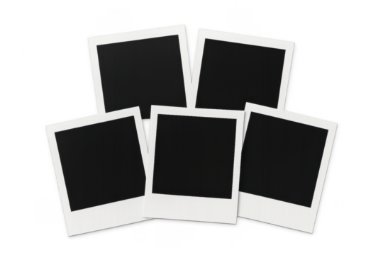Blank instant photo frames creating a memory collage template - Powered by Adobe
