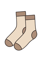 Vector Mockup of Socks Pair in Minimal Flat Style