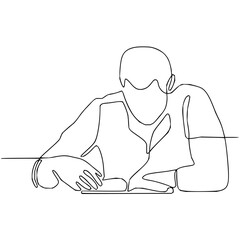 Focused individual meticulously crafting an intricate object, embodying dedication and creative concentration in a minimalist artistic style.