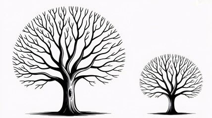 Elegant minimalistic tree silhouette art for creative designs and nature-inspired projects offering a calming, peaceful, and natural aesthetic.