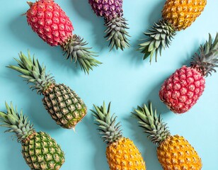 ripe pineapple on the beach