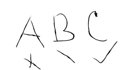 plan A B C hand drawing 