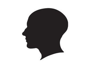 Mind Process silhouette icon vector illustration solid black mental process and intellect
