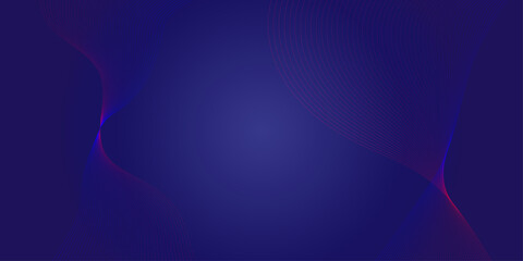 Abstract Dark Blue Wavy Lines Background with Gradient Flow