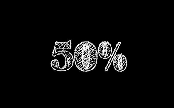 Discount Hand Drawn Scribble Text Animations | Alpha Channel | Stock Footage