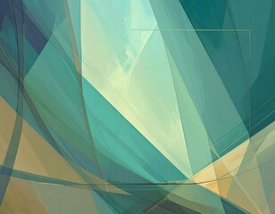 Abstract geometric shapes in muted colors