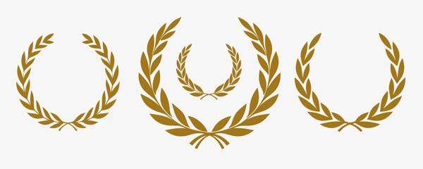 Elegant black laurel wreath design with red yellow cyan and magenta accents for decorative and symbolic applications