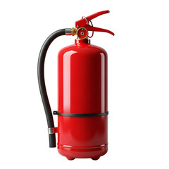 Fototapeta premium Red fire extinguisher isolated on transparent background