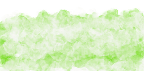 Obraz premium Abstract green and white smoke or mist against a black background