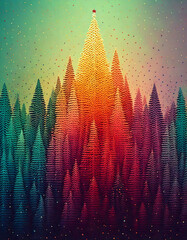 Abstract Christmas Tree Art Design - 추상적인 크리스마스트리 아트 디자인
