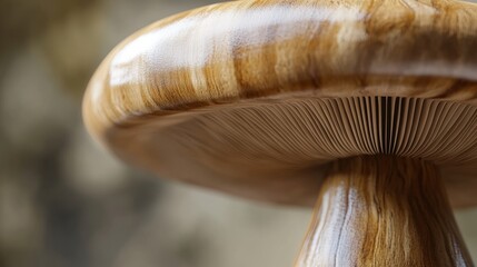 A natural and simple shot of a wooden darning mushroom, perfect for themes of mending, sustainability, and traditional crafts.
