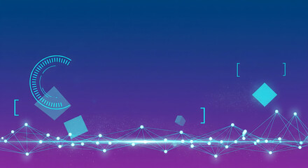 Digital Interface: An abstract composition showcasing the digital realm, featuring glowing data points and intricate web structures. Evoking a sense of technological advancement and interconnectivity.