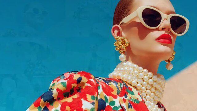 Fashion video set luxury glamorous style