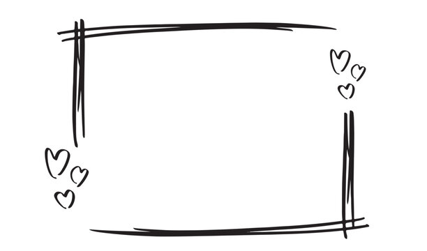 frame photo image picture border love heart shape happy valentine day black color object happy valentine day romantic 14 fourteen day date february month wedding mockup empty blank anniversary wedding