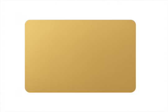 Gold blank card template with rounded corners