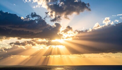 Dramatic sunset over the sea