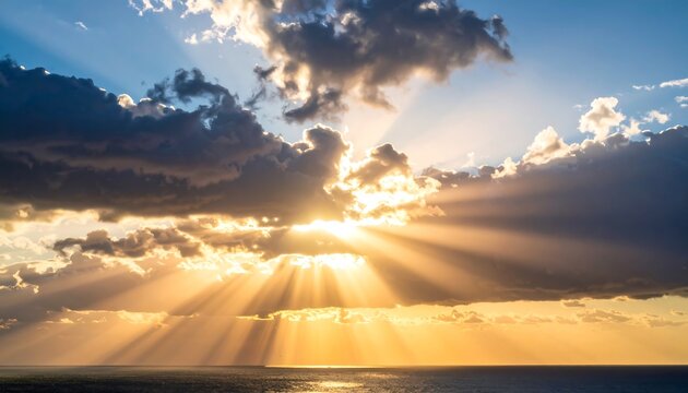 Dramatic sunset over the sea - Powered by Adobe