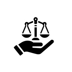 Justice and Legal System Icon — Court Symbol