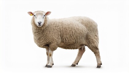 Fototapeta premium a sheep isolated on a white background