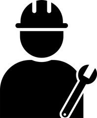 Minimalist flat illustration of professions simple geometric icons black icons representing various jobs such as