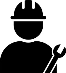 Minimalist flat illustration of professions simple geometric icons black icons representing various jobs such as