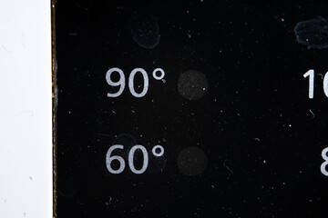 Positioning the washing machine at 90 and 60 degrees