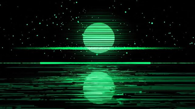 Abstract neon moon background