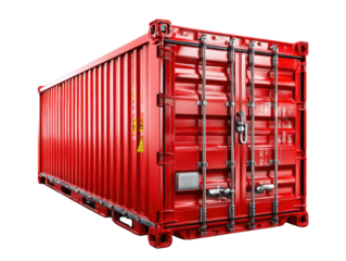 container truck isolated on white