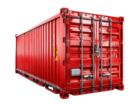 container truck isolated on white